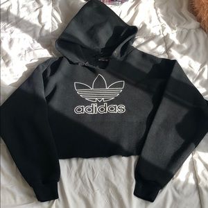 Vintage adidas cropped hoodie